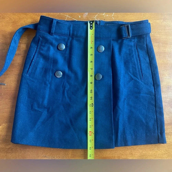 Banana Republic Women’s Lined Wool Blend Mini Button Detail Military Skirt EUC 8 - Picture 8 of 9